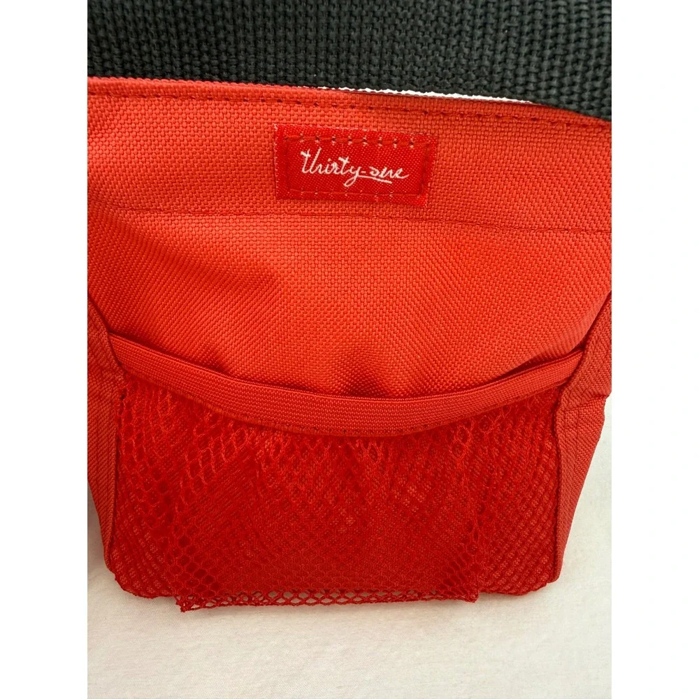 Thirty-One Icon Littles Carry-All Caddy Santa Suit Set of 2 Red Holiday Totes